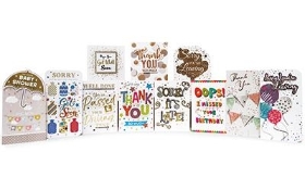 a group of greeting cards