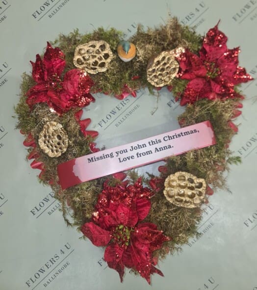 Grave Wreath Heart